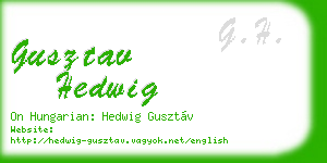 gusztav hedwig business card